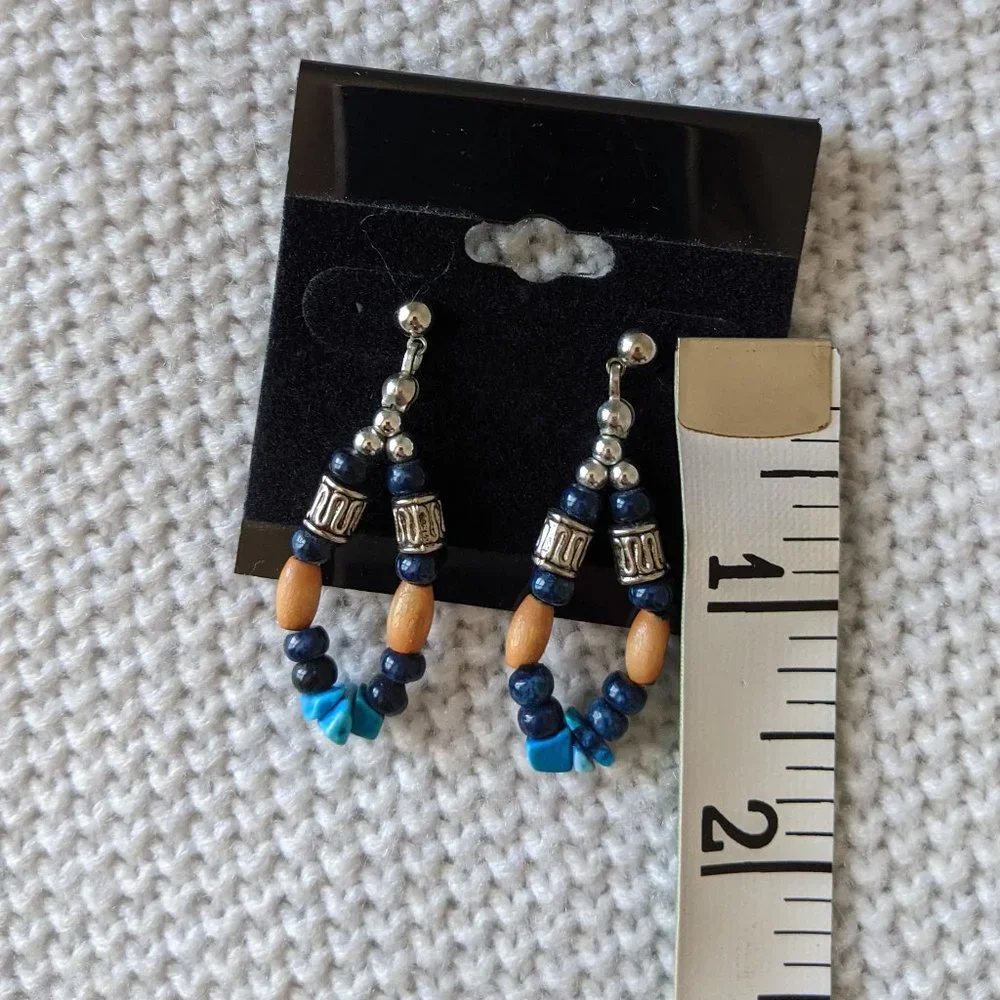🛍️ BUNDLE ONLY | Island blue necklace and Earrings set